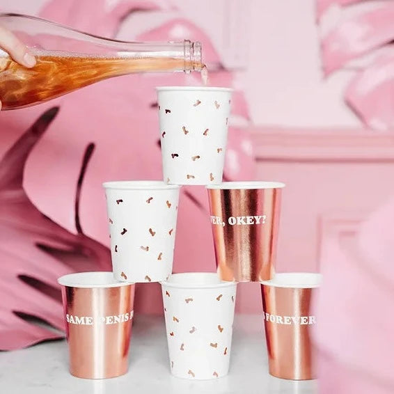 "Samme penis for evigt", pap kop, 220 ml, 6 stk.