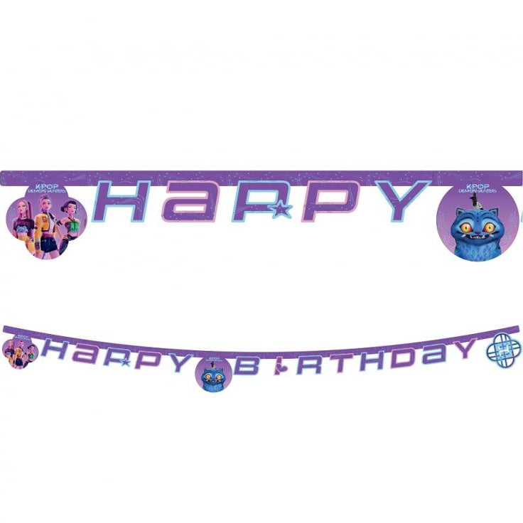 KPop "Happy birthday" guirlande, 2 m.
