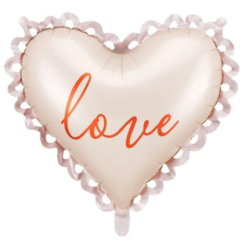 "Love" hjerte folieballon, 50x47 cm.