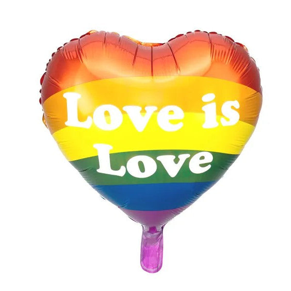 Pride "Love is love" folieballon, 35 cm.