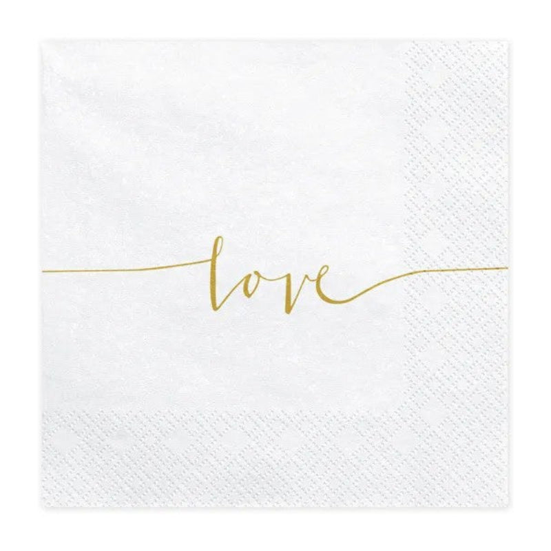 "Love" servietter, 20 stk.