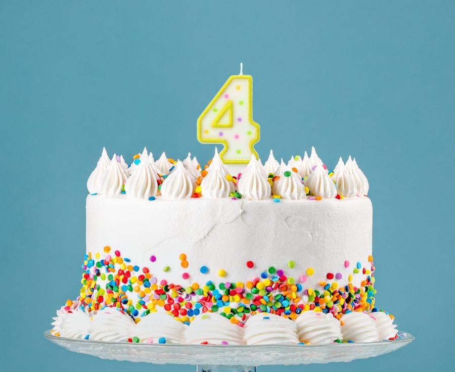 Lagkagelys 4 år