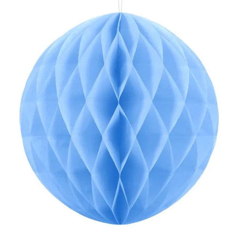 Lys blå honeycomb, 30 cm.