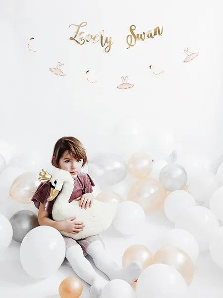 12" lys creme pastel latexballon, 10 stk.