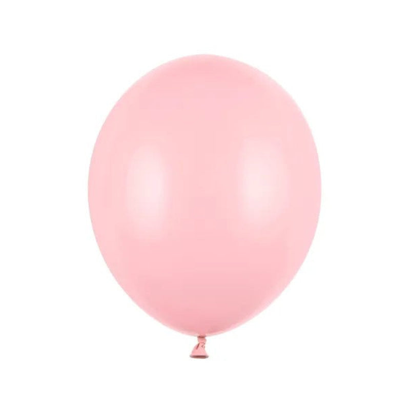 12" pastel lyserød latexballon, 10 stk.