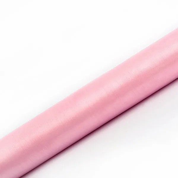 Lyserød organza, 9 m.