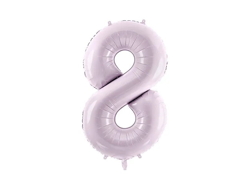 Lys lilla, 8-tal, folieballon, 72 cm.