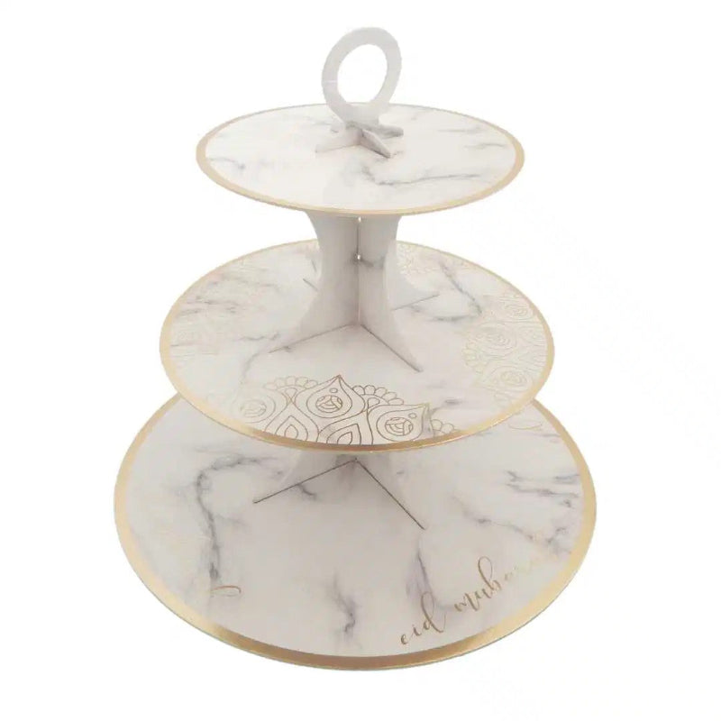 EID Mubarak marmor cupcake stativ, 1 stk.