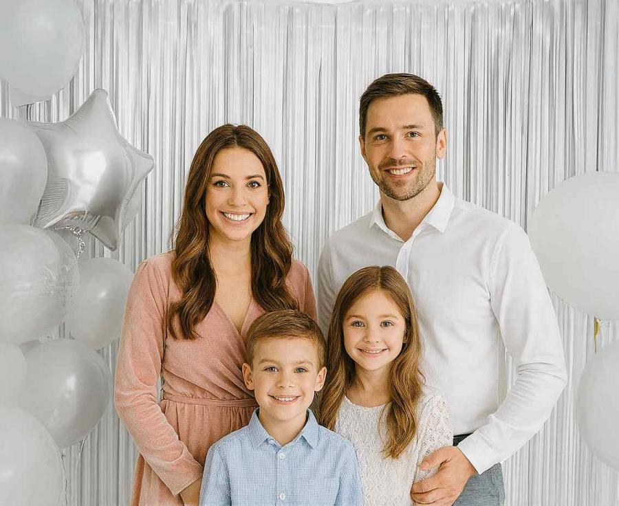 Mat sølv dørgardin, 100x200 cm.