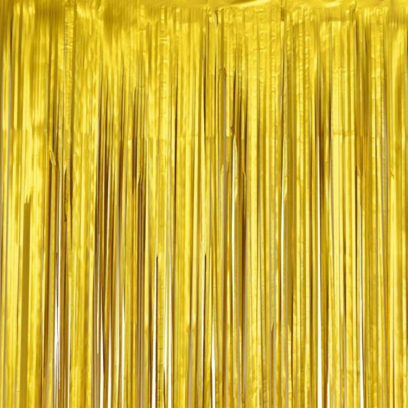 Mat guld dørgardin, 100x200 cm.