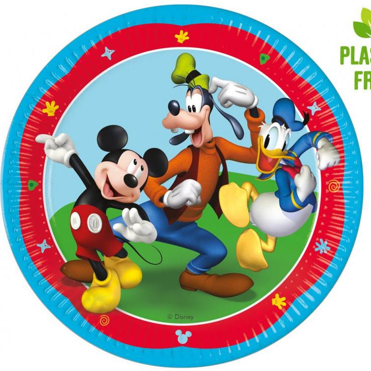 Mickey Mouse tallerken, 23 cm, 8 stk.