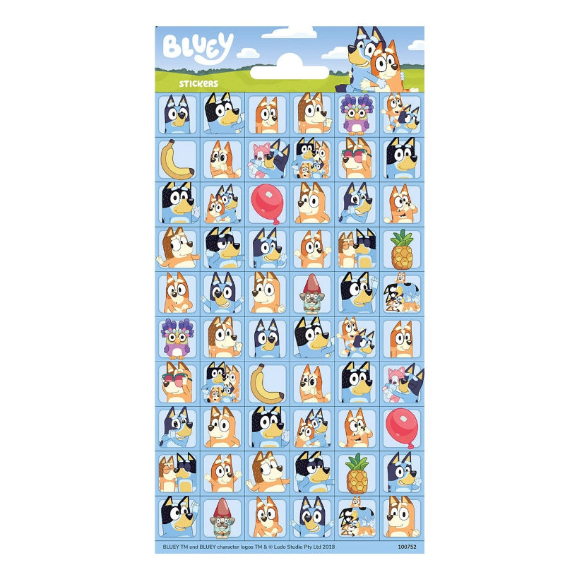 Bluey klistermærker mini, 1 ark.