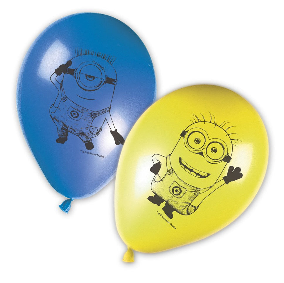 Minions latexballoner, 8 stk.
