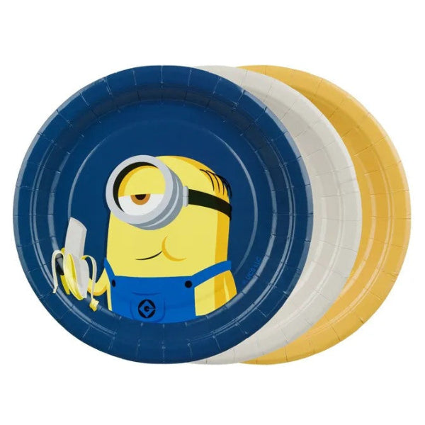 Minions paptallerken mix, 18 cm, 6 stk.