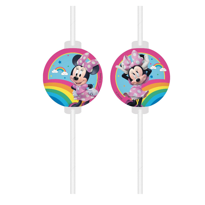 Minnie Mouse sugerør, 4 stk.