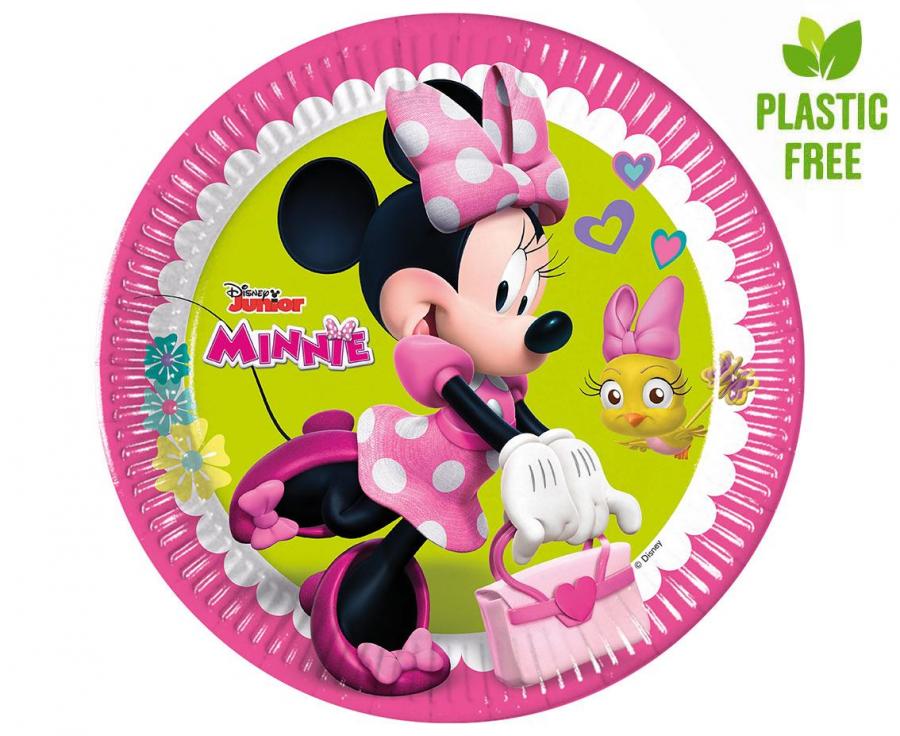 Minnie Mouse paptallerken, 23 cm, 8 stk.