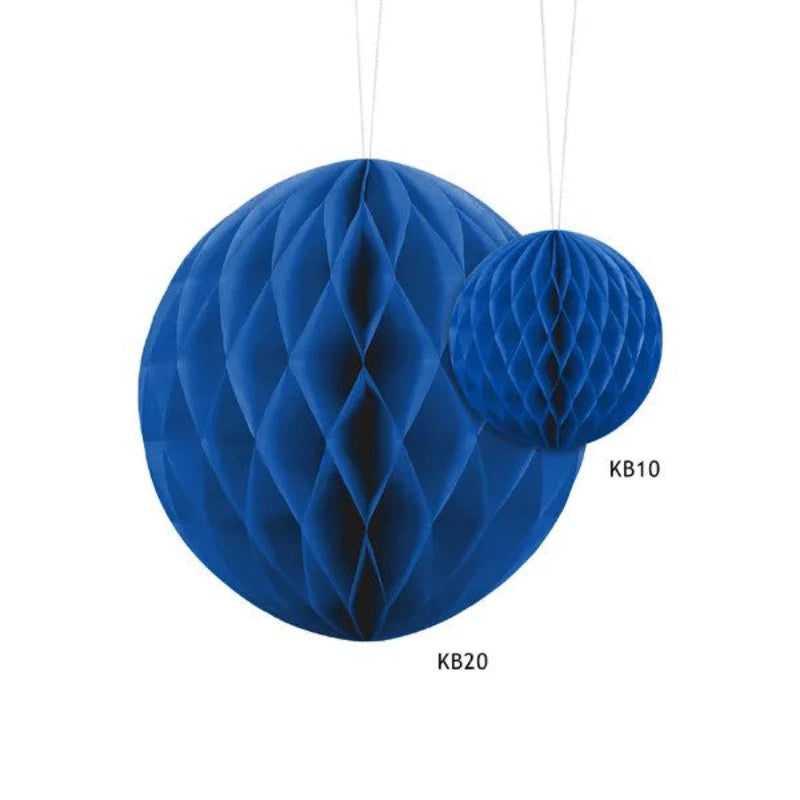 Mørk blå honeycomb, 10 cm.