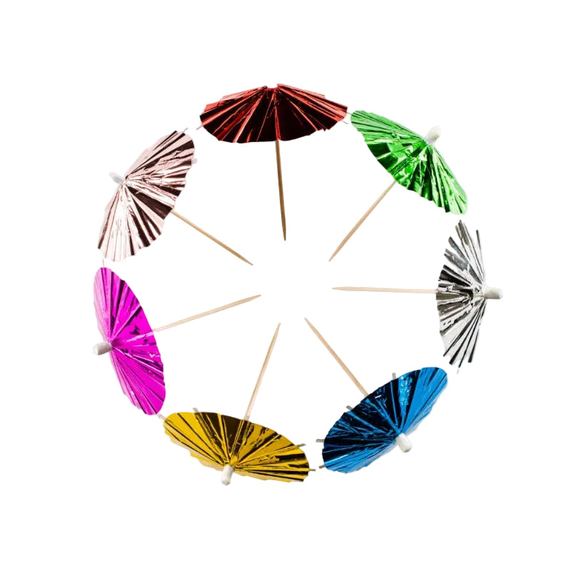 Drinks parasol mix, 10 stk.
