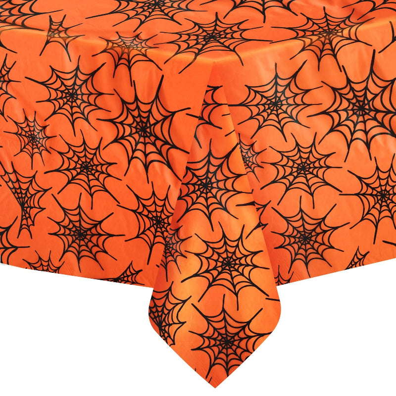 Orange halloween plastdug, 137x274 cm.