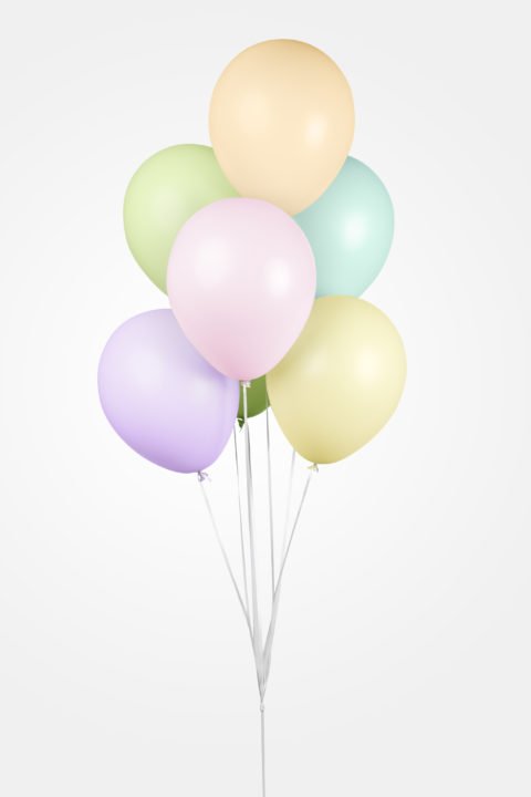 Pastel latex balloner, 12", 10 stk.