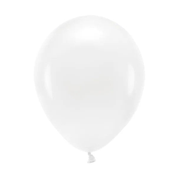 10" pastel hvide balloner, 10 stk.