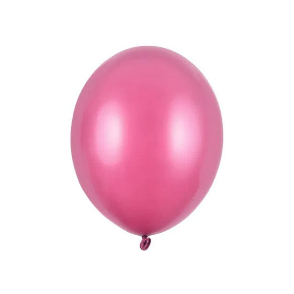 9" metallic pink latexballon, 100 stk.