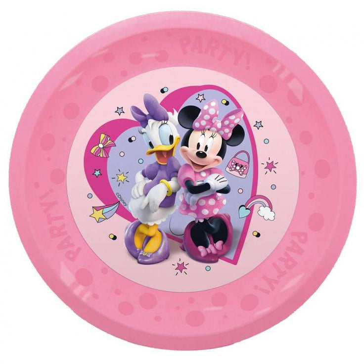 Genbrugelig Minnie Mouse plast tallerken, 4 stk.