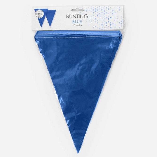 Mørk blå plast vimpel, 10 m.