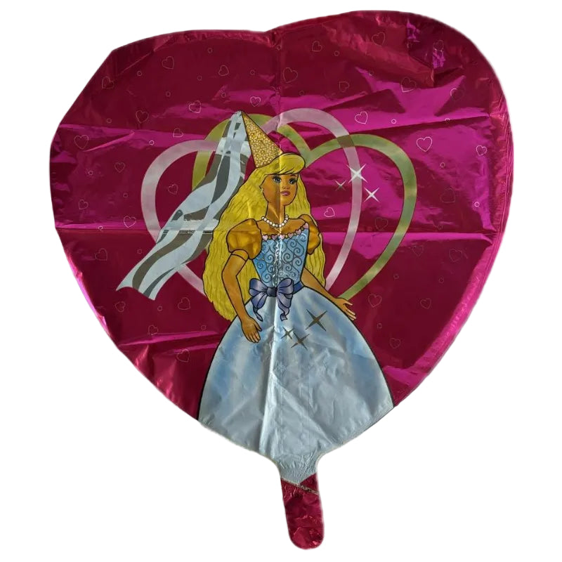 Pink prinsesse folieballon, 45 cm
