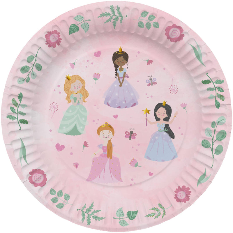 Prinsesse paptallerken, 23 cm, 8 stk.
