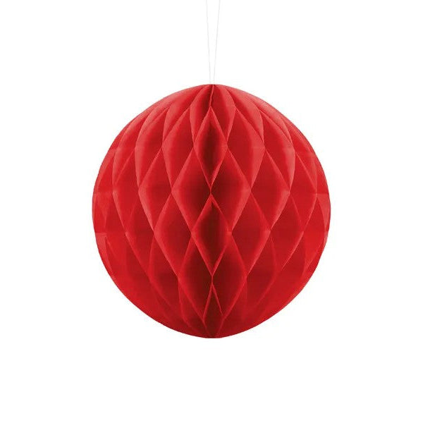 Rød honeycomb, 20 cm.