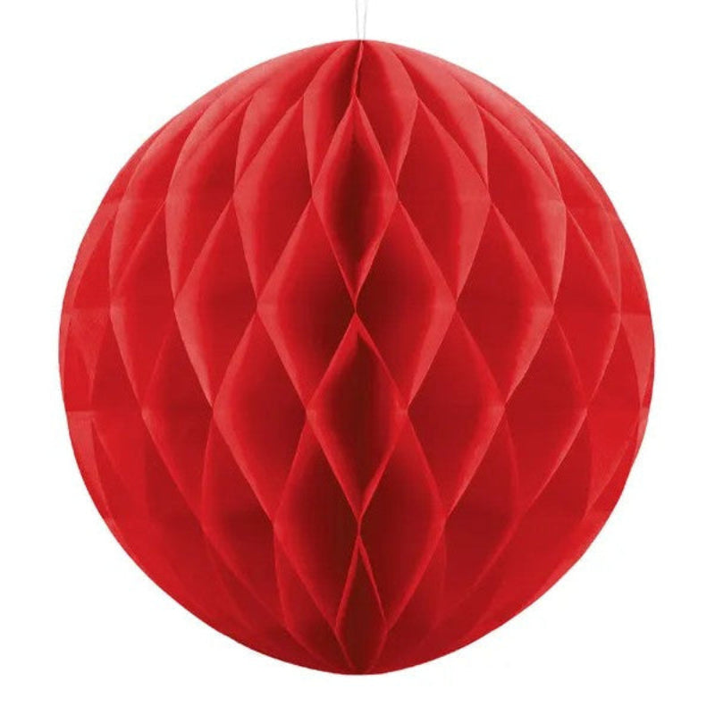 Rød honeycomb, 30 cm.
