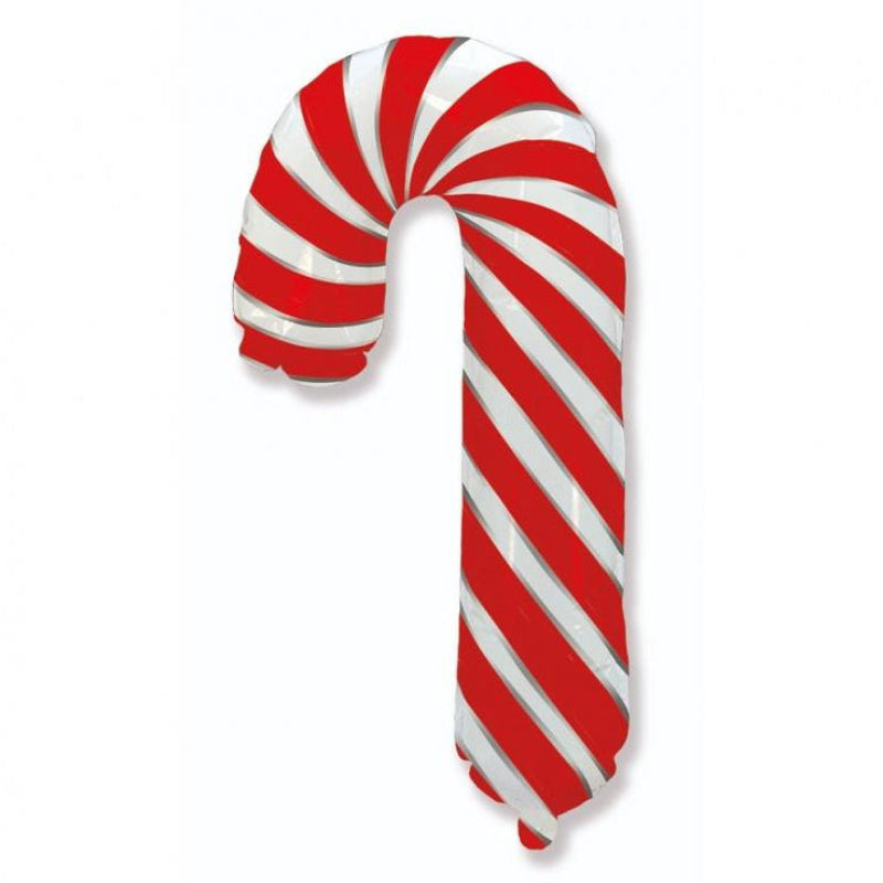 Rød julestok folieballon, 24"
