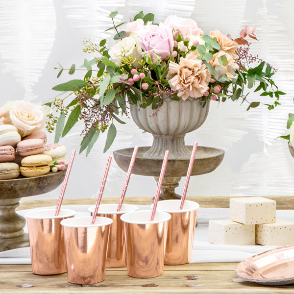 Pap kopper i Rose gold 6 stk.