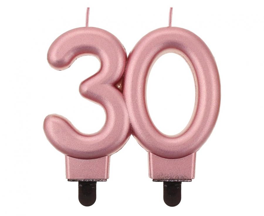 Rosegold kagelys - 30 år.