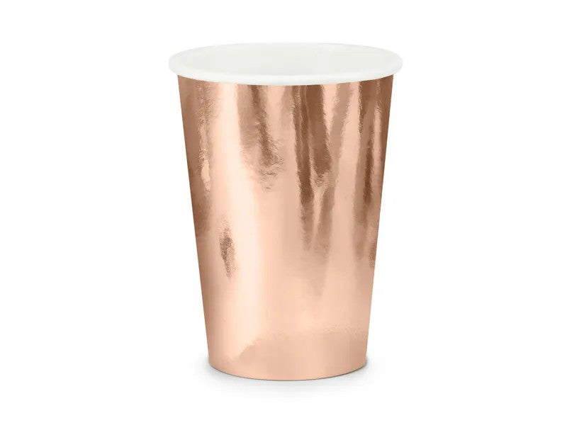 Rose gold pap kop, 6 stk.