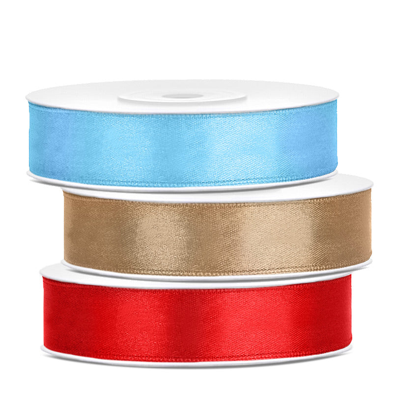 Satin bånd smal 25 m x 12 mm