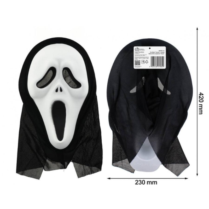 Scream maske, 24x39 cm.