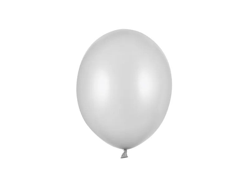 Ballon 9" Sølv Metallic