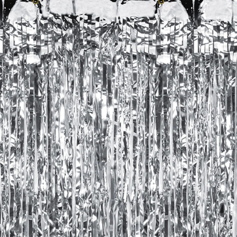 Sølv foliegardin, 100x200 cm