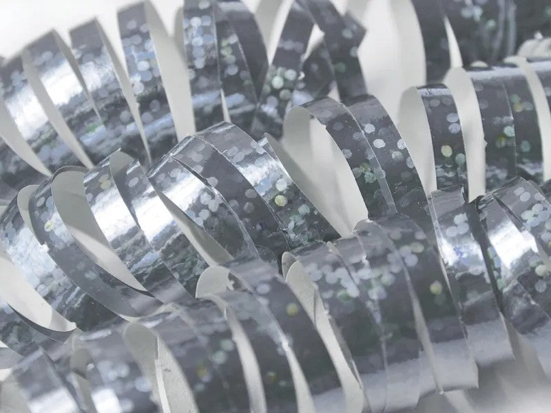 Holografisk sølv serpentin, 1 stk.