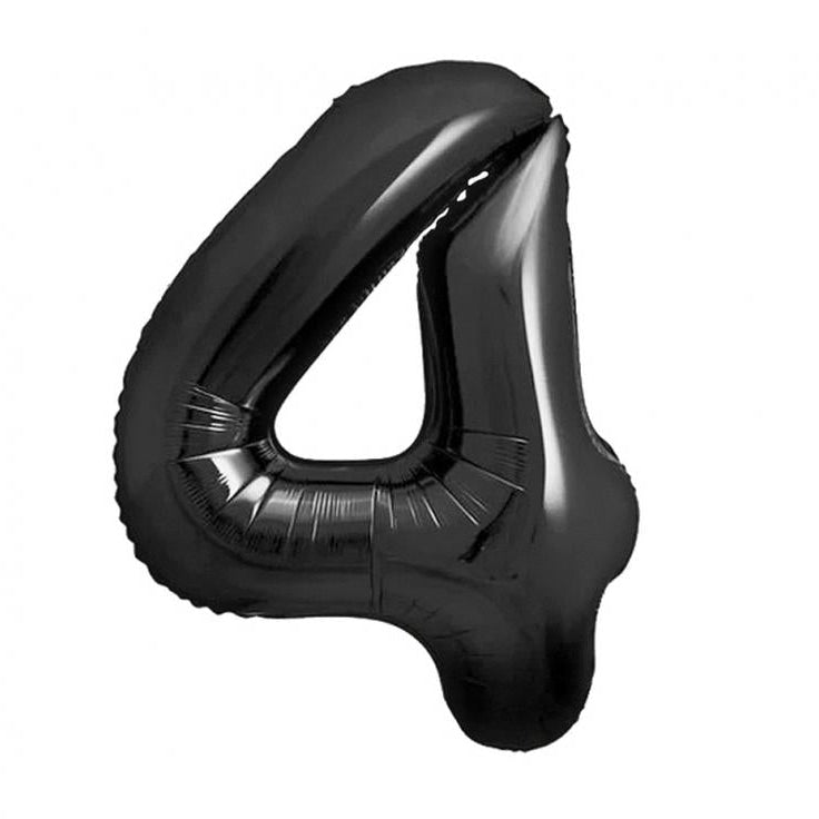 Sort 4-tal, folieballon, 85 cm.