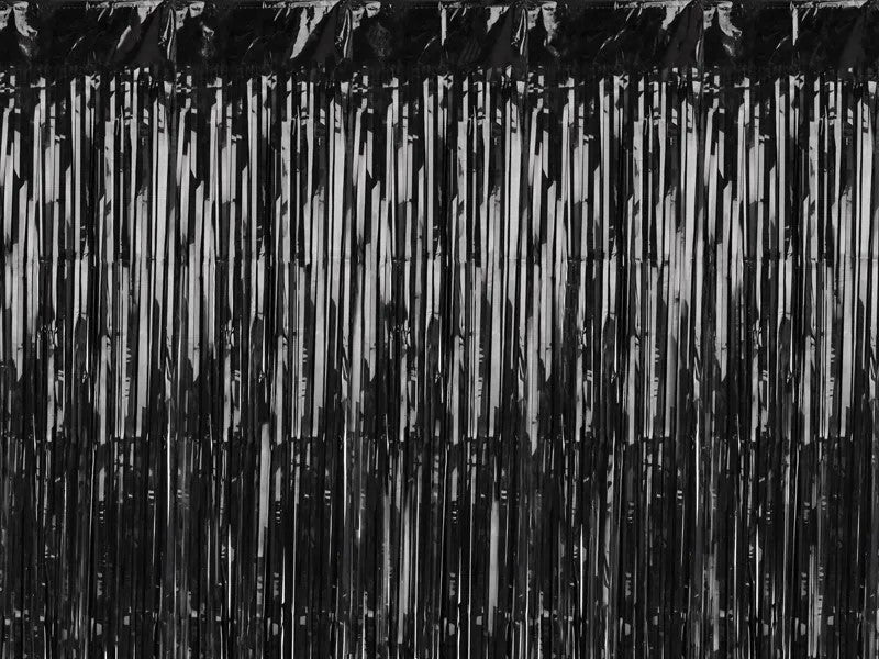 Sort dørgardin, 100x200 cm.