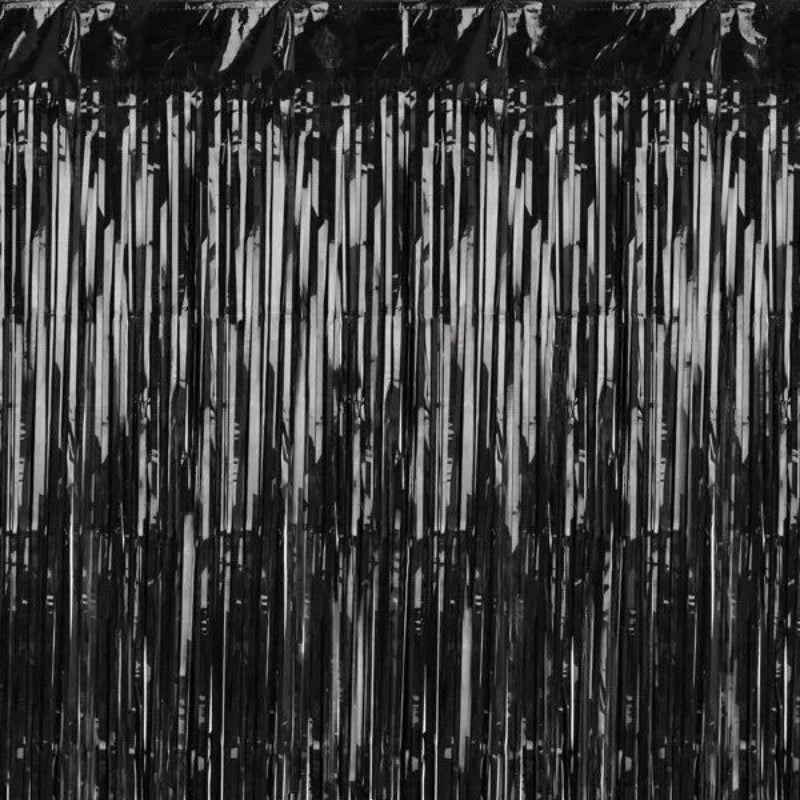 Sort foliegardin, 100x200 cm.