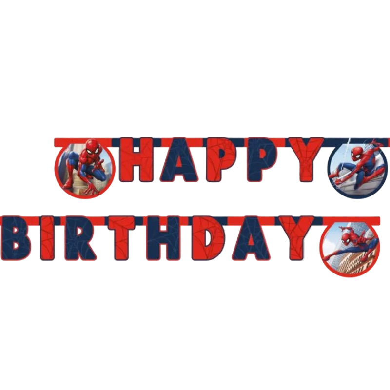 Spiderman "Happy birthday" guirlande, 2 m.