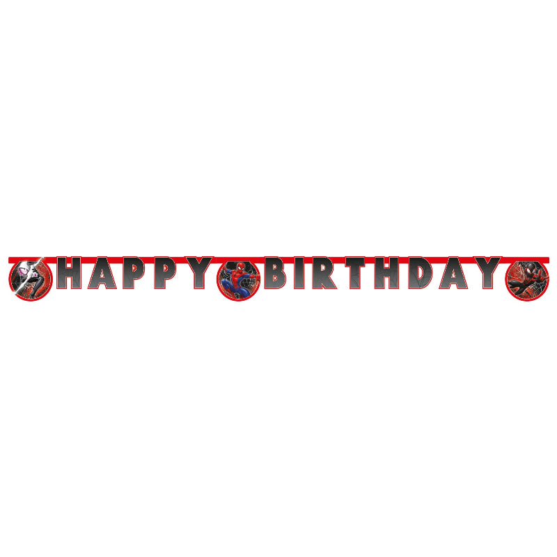 Spiderman world of web "Happy birthday" guirlande, 2 m.