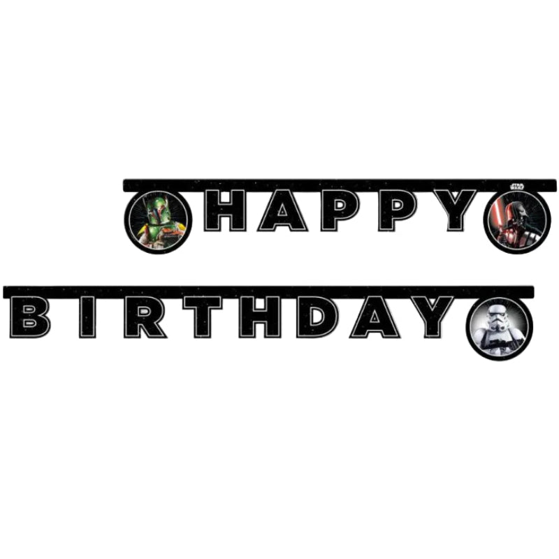 Star Wars "Happy birthday" guirlande, 2 m.