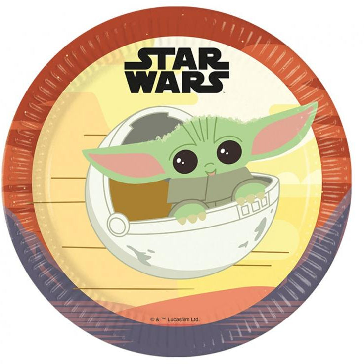 Star Wars Yoda tallerken, 23 cm, 8 stk.