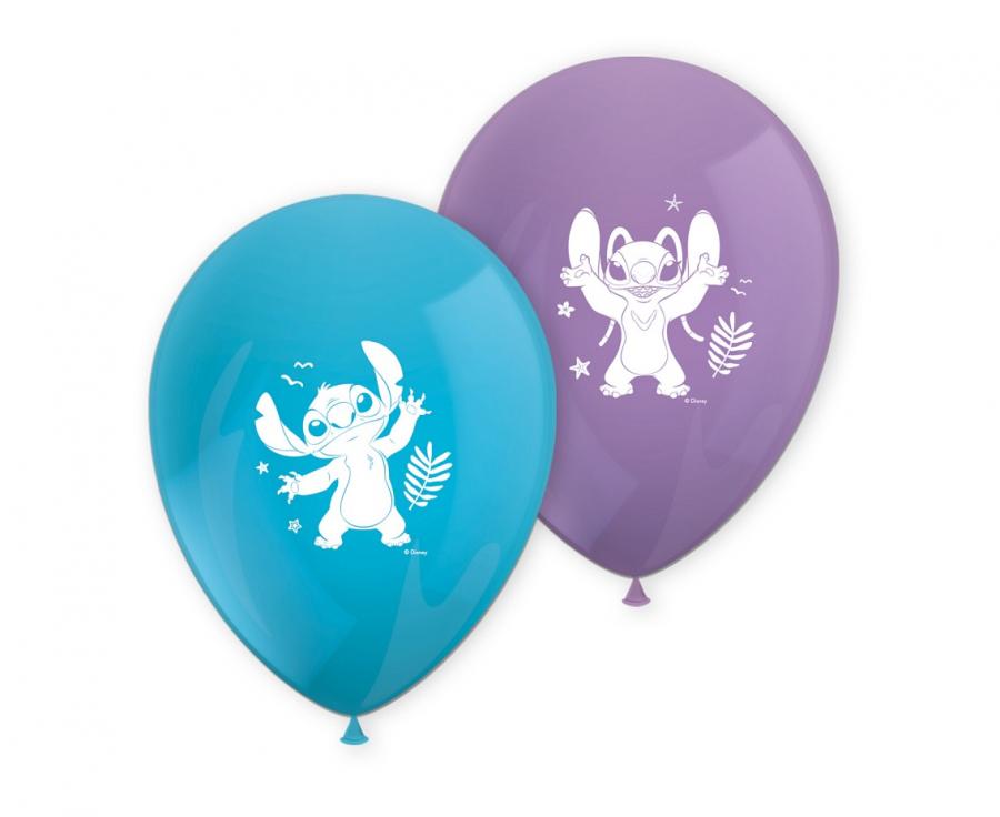 Stitch og Angel latexballon, 8 stk.