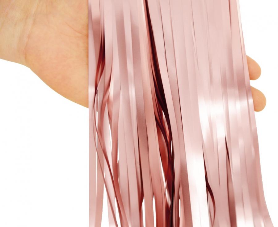 Mat rose gold dørgardin, 100x200 cm